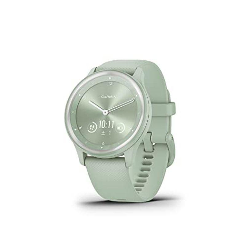 GARMIN(ガーミン) vivomove Sport Silver / Cool Mint ハイブリッド