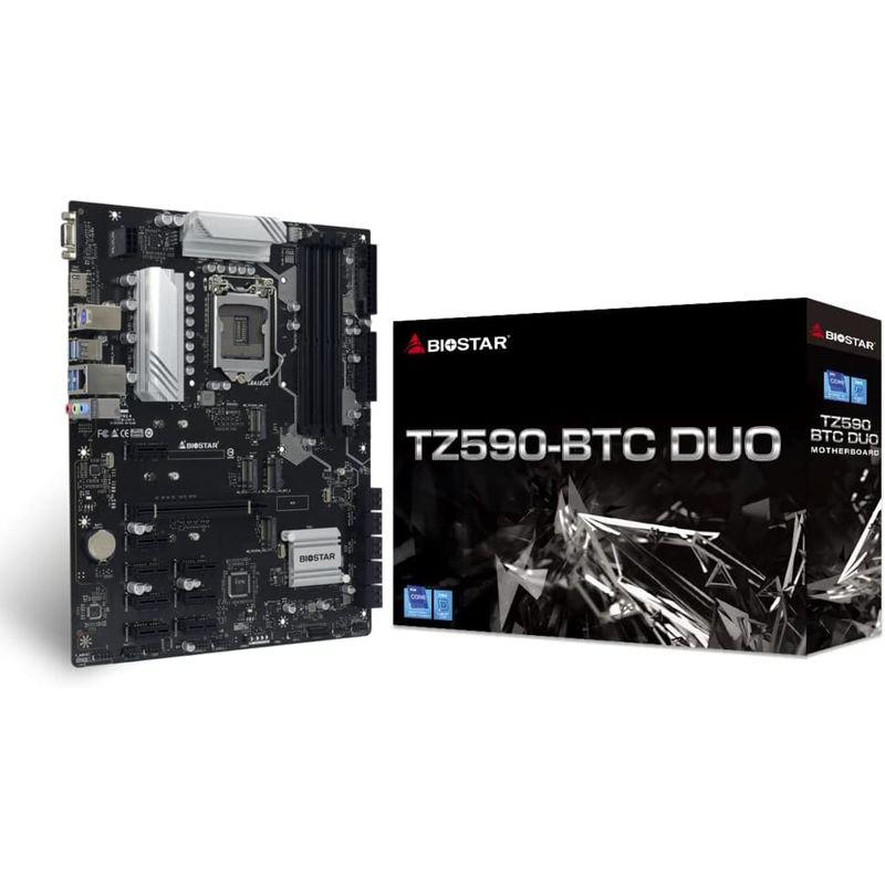 BIOSTAR Z590チップセット採用 PCIe 9スロット搭載 マイニング向けマザーボード TZ590-BTC DUO PCIe Z590チップセット採用 9スロット搭載 マイニング向けマザーボード TZ590 BTC DUO