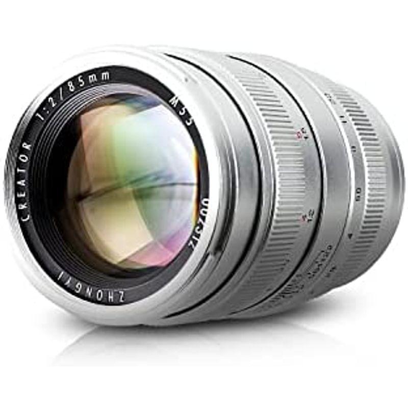 中一光学(ZHONG YI OPITCS) 単焦点レンズ CREATOR 85mm F2 (ニコンFマウント)(シルバー) F2 ZHONG YI OPITCS 単焦点レンズ CREATOR 85mm ニコンFマウント シルバー