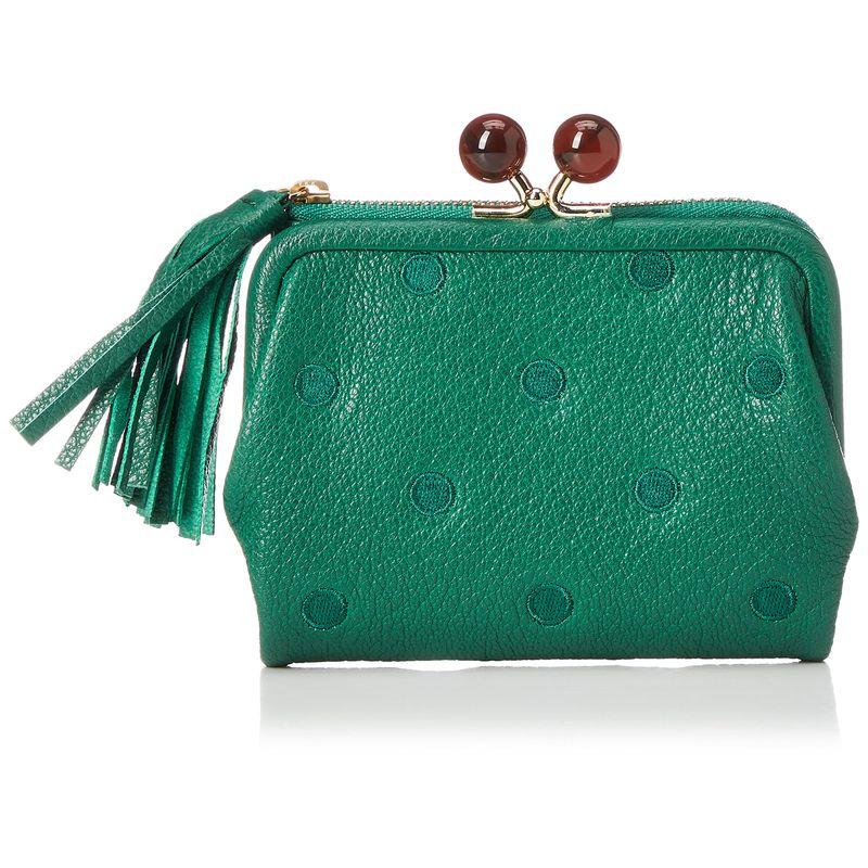 本革 08-06-03560 レディース 財布 アクリル玉がま口2つ折り財布 ペ