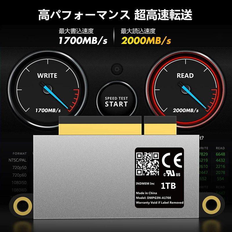 INDMEM 1TB NVMe PCIe内蔵SSD 専用アップグレードキット 超高速書き読み 取り付けツール付き 対応モデル MacBook｜moaa-2-store｜03