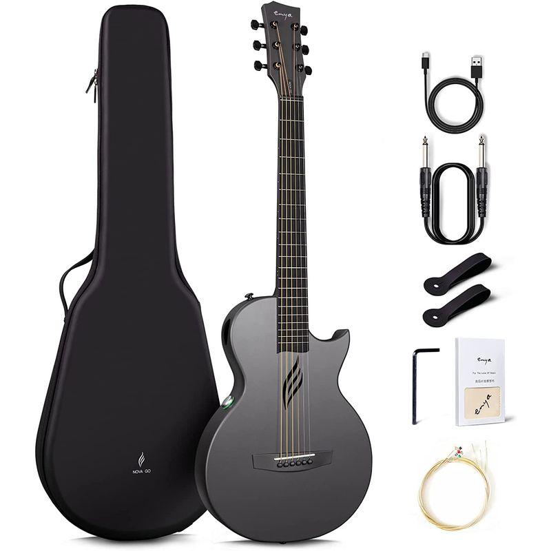 Enya Nova Go SP1アコースティック?エレキギター・カーボン一体成型ミニギター AcousticPlusピックアップ付き、ギター