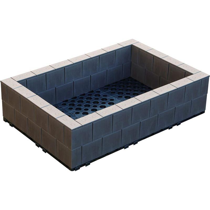 新入荷 システムファーム（組立て式花壇・菜園） 60cm×90cm×2段 セット チャコールブラウン 【W2281597548】(12639円)