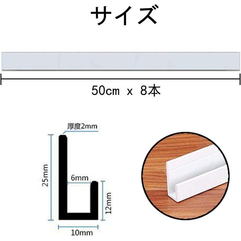 L型　ピクチャーレールセット　2.0m-4.0m　ピクチャーレール　額縁　ワイヤー　絵画　展示用　壁面用　ステンレス鋼　クリックレール