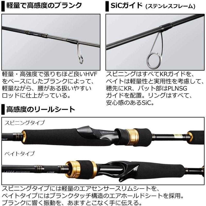 ダイワ(DAIWA) ボートシーバスロッド ラテオ BS 63MS 釣り竿 