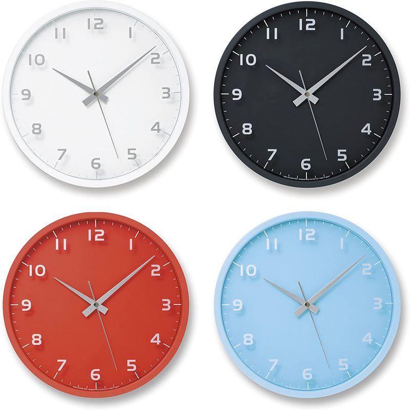 特売モデル レムノス 電波時計 アナログ ABS樹脂 ホワイト nine clock LC08-14W WH Lemnos
