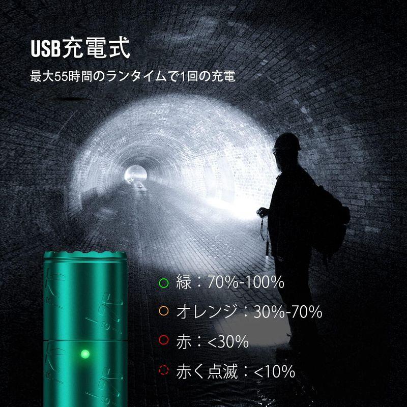 klarus K10 1200ルーメン タクティカル懐中電灯 185メートル USB充電式懐中電灯 IPX8防水 アウトドア 釣り ハイキン｜moaa-2-store｜05