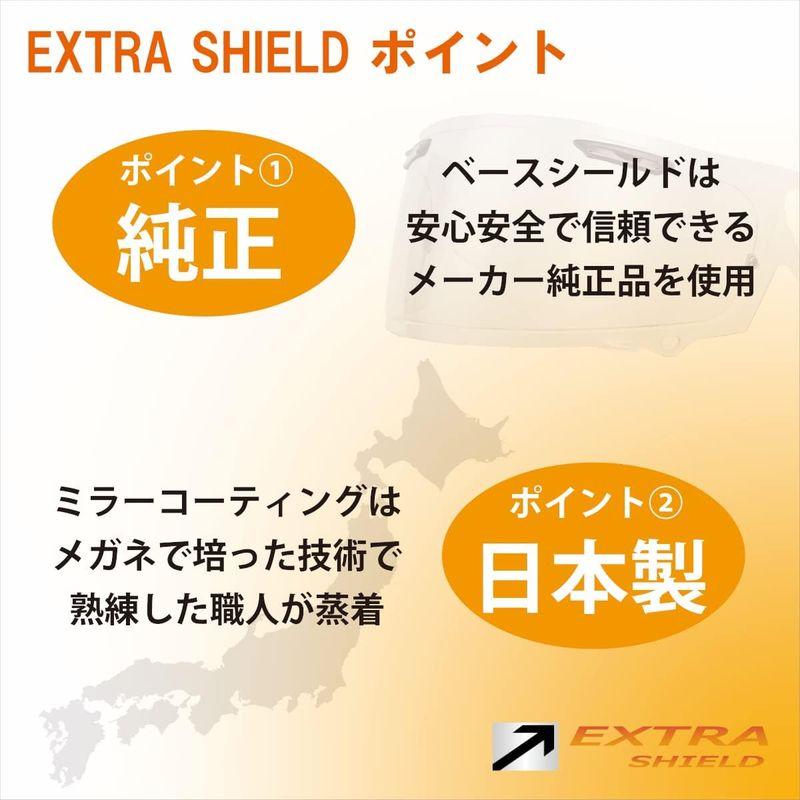 EXTRAシールド (エキストラ) ミラーシールド SHOEI CJ-2 PINLOCK メロースモーク/ブルー J-FORCE4,J-Cr｜moaa-2-store｜07