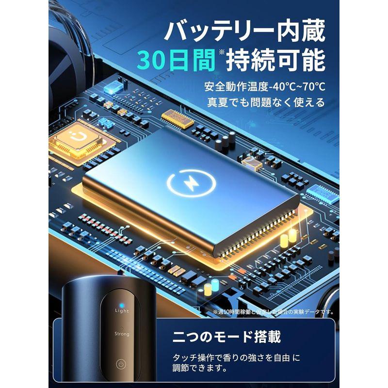 Ceeniu 車 アロマディフューザー 超音波霧化 バッテリー内蔵 長持ち エアコン 吹き出し口 車 消臭 芳香剤 ピュアコロン(Pure｜moaa-2-store｜04