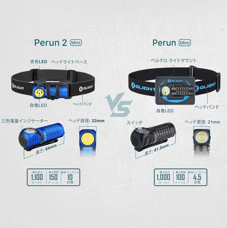 OLIGHT(オーライト) Perun 2 Mini ヘッドライト 懐中電灯兼用 高輝度led 1100ルーメン フラッシュライト 角度調整｜moaa-2-store｜09