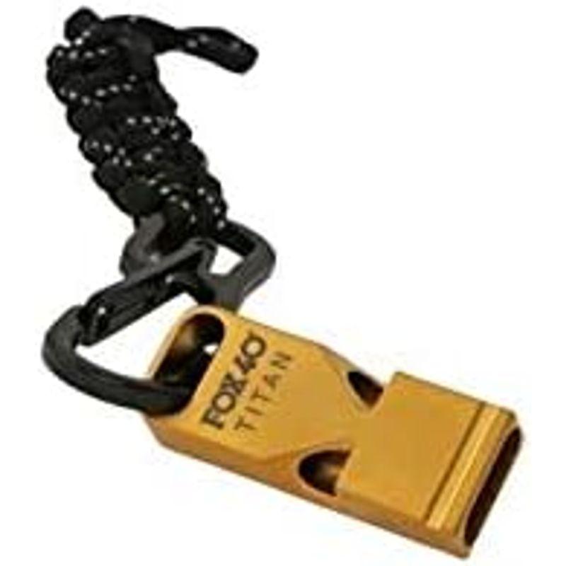 Fox 40 Titan プレミアム デュアルトーン チタンホイッスル - ゴールド プレミアム デュアルトーン チタンホイッスル Fox Titan ゴールド