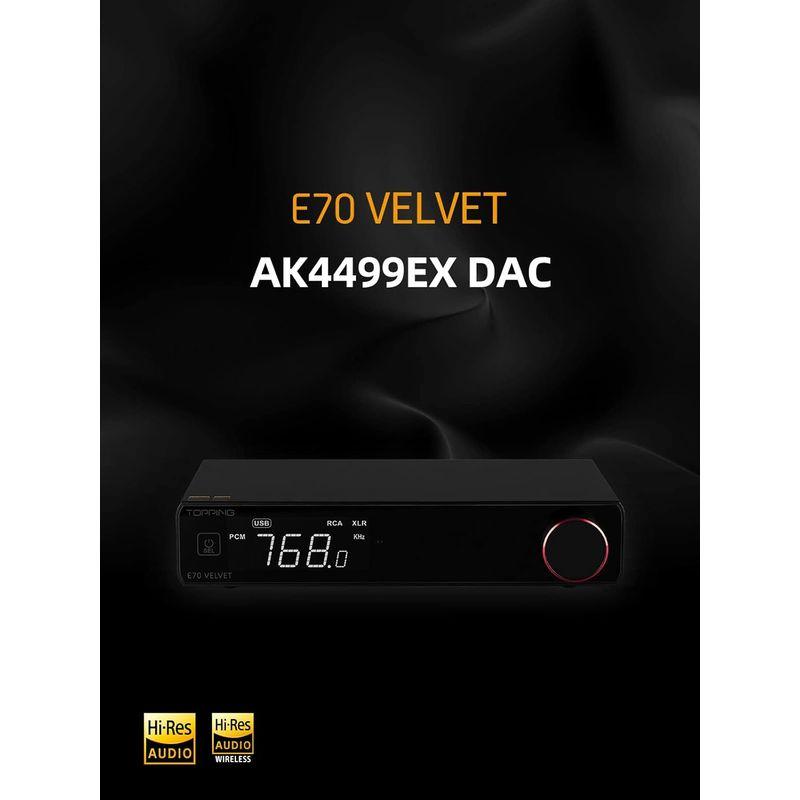 大放出セール開催中 Topping E70-VELVET DAC AK4499EX XU316 RCA XLR Bluetooth 5.1対応 LDAC伝送 低