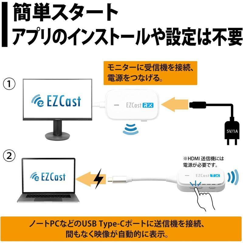 プリンストン EZCast Pocket ワイヤレス USB-C to HDMI 画面ミラーリング/拡張 (フルHD/HDCP) EZCAS｜moaa-2-store｜02