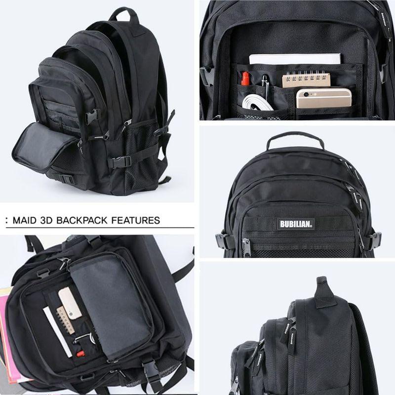 公式Maid 3D Backpack Black +無料 キーホルダー Unisex 韓国 リュックサック バッグ 多機能 大容量 リュック｜moaa-2-store｜02