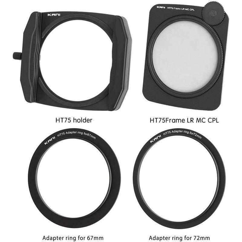 KANI 75mm スターターセット NDフィルター 角型フィルター (75mmホルダー、Dual Purpose GND0.75、ND10｜moaa-2-store｜04