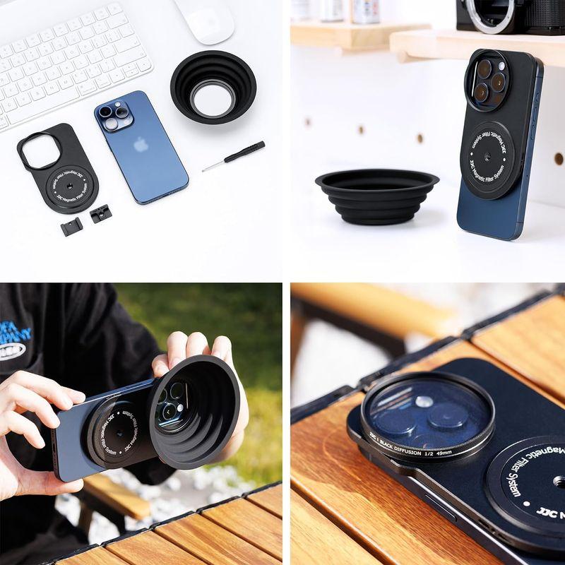JJC 磁気 Magsafe レンズフィルター アダプター + レンズフード アクセサリーキット MagSafe iPhone 15 Pro｜moaa-2-store｜06