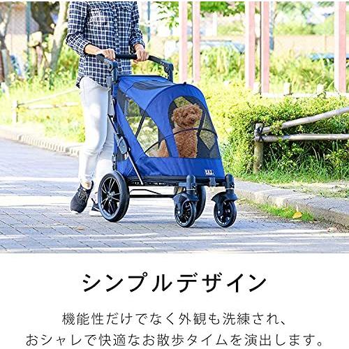 【OFT】 PGソフトカート（ネイビー） ミニ ペット バギー ペットカート 折りたたみ ワンタッチ開閉 犬 小型 中? PGソフトカートmini 幅54 折りたたみ時 約