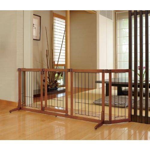 リッチェル ペット用 木製おくだけドア付ゲート S ブラウン S サイズ 