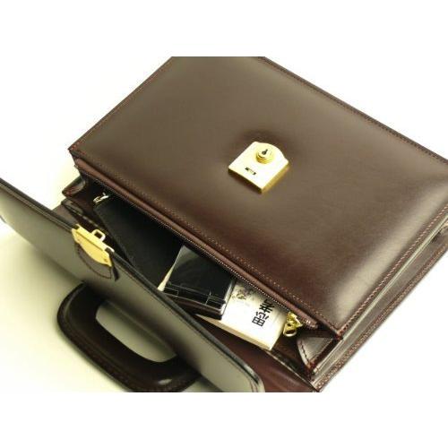 [淡路かばん工房] セカンドバッグ 本革 Ｂ５ -日本製- ＜ＥＧクラッチミニ スムース革＞ (チョコ) 自立 牛革 仕? 