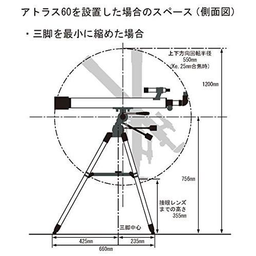 【新品 未使用 日本製】 スコープテック アトラス60 天体望遠鏡セット 【6336086736】(22666円)
