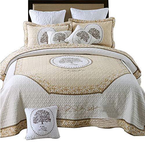 誕生日プレゼント キルティング 3点セット かわいい おしゃれ 高級カバー 北欧 ベッドキルト 刺繍 Meiqb Meiqb ベッドカバー 綿100 キルト ソファ ソファベッド Alzette Edu Eu