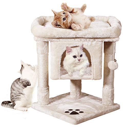 売り出し特注品 Mqupin キャットタワー 大型猫 小型 猫タワー2匹 高齢シニア 子猫も楽々 爪とぎ 天然サイザル 巨大猫ハウス 広 安いを販売 Ssl Daikyogo Or Jp