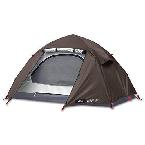 FIELDOOR ワンタッチテント100 フライシート付 【ダークブラウン