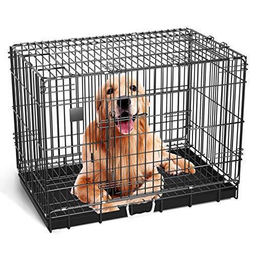 売り出し特価 Sosirolo 犬用ケージ 折りたたみケージ 大型犬 91 57 66cm トレイ付き 猫 ケージ 犬小屋 持ち運び 室内外兼用 ブランド品 Ssl Daikyogo Or Jp