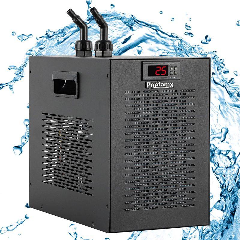 匿名配送 Poafamx 水槽クーラー 15-28℃調整可能 160Lコンプレッサー式 パイプ付き 循環ポンプ付き 海水・淡水両用 日本語取り扱い説明 【LW6948748785】(24858円)