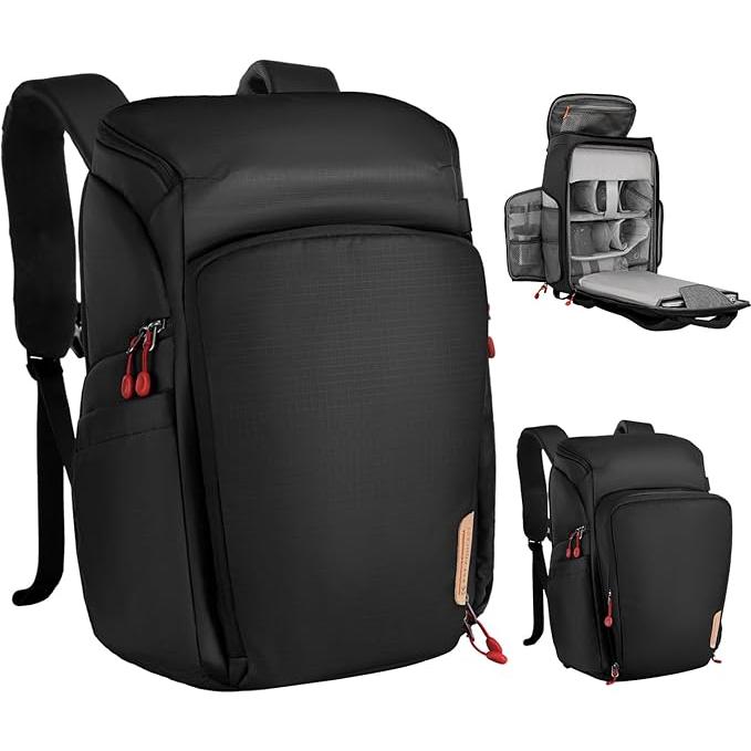 【美品】[Bellstone] カメラバッグ 一眼レフ カメラリュック 2気室 カメラバッグ カメラバックパック カメラリュック 25L 大容量 おしゃれ