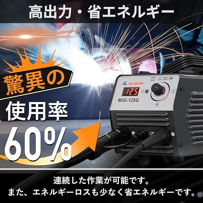 GZ GUOZHI 半自動溶接機 100v 溶接機 ノンガスワイヤー溶接