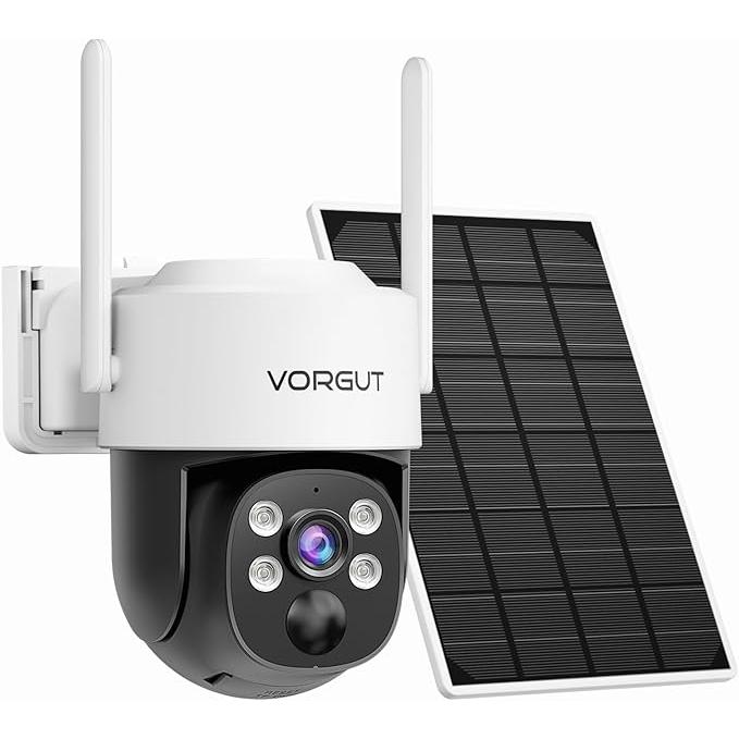 防犯カメラ 屋外 ソーラー 2 .4Ghz/5Ghz WiFi対応 360広角撮影 