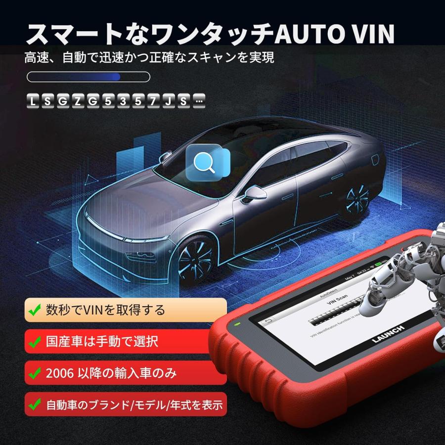 LAUNCH CRP129X V2.0 OBD2 診断機 SRS/エンジン/ABS