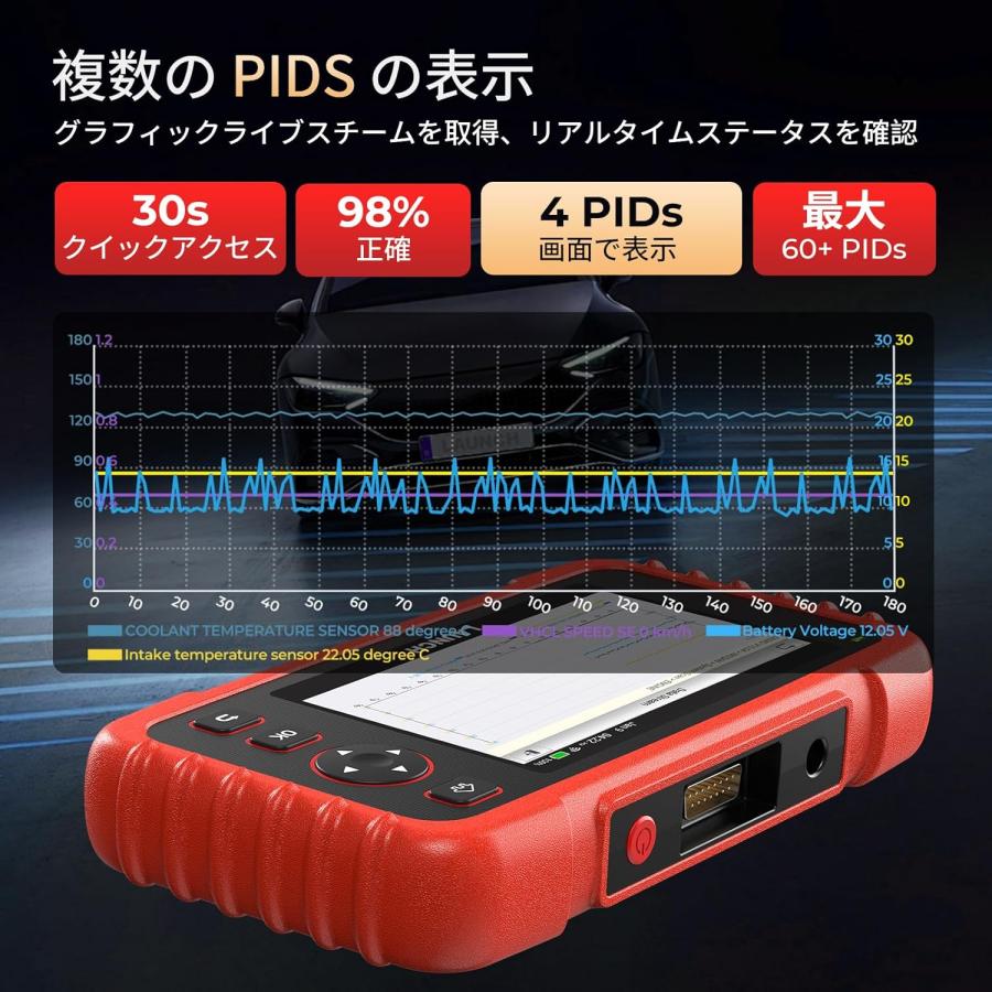 LAUNCH CRP129X V2.0 OBD2 診断機 SRS/エンジン/ABS