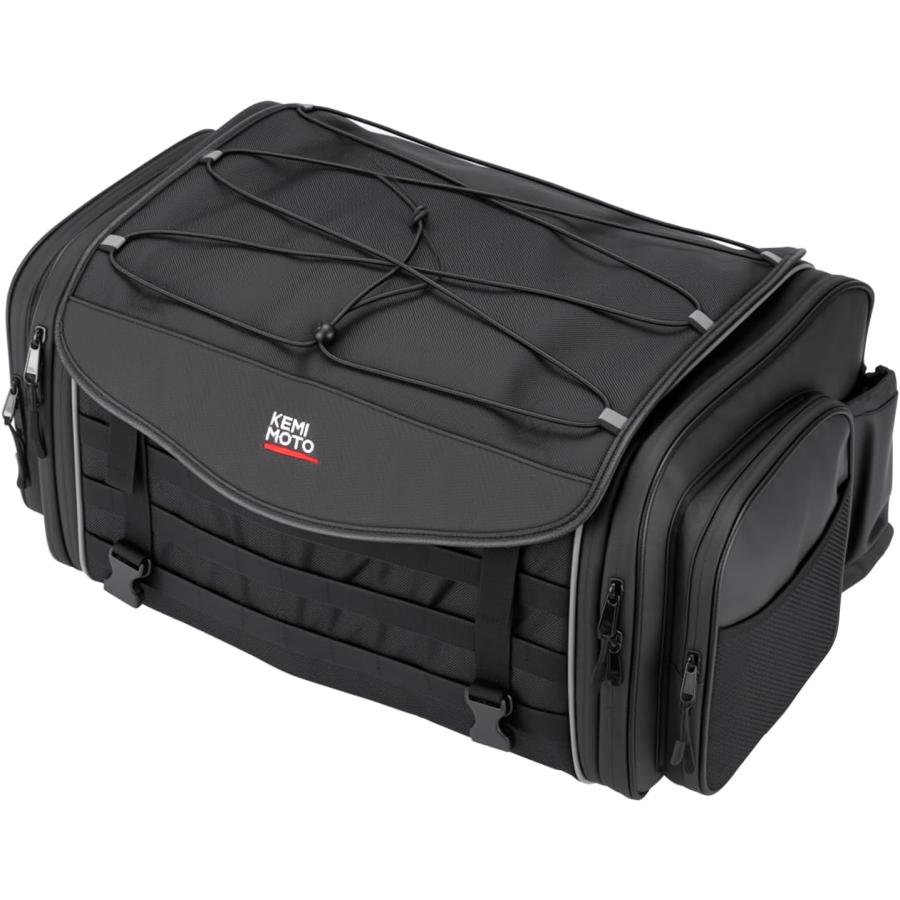 シートバッグ 拡張機能あり 35-45L ツーリングバッグ レインカバー付き