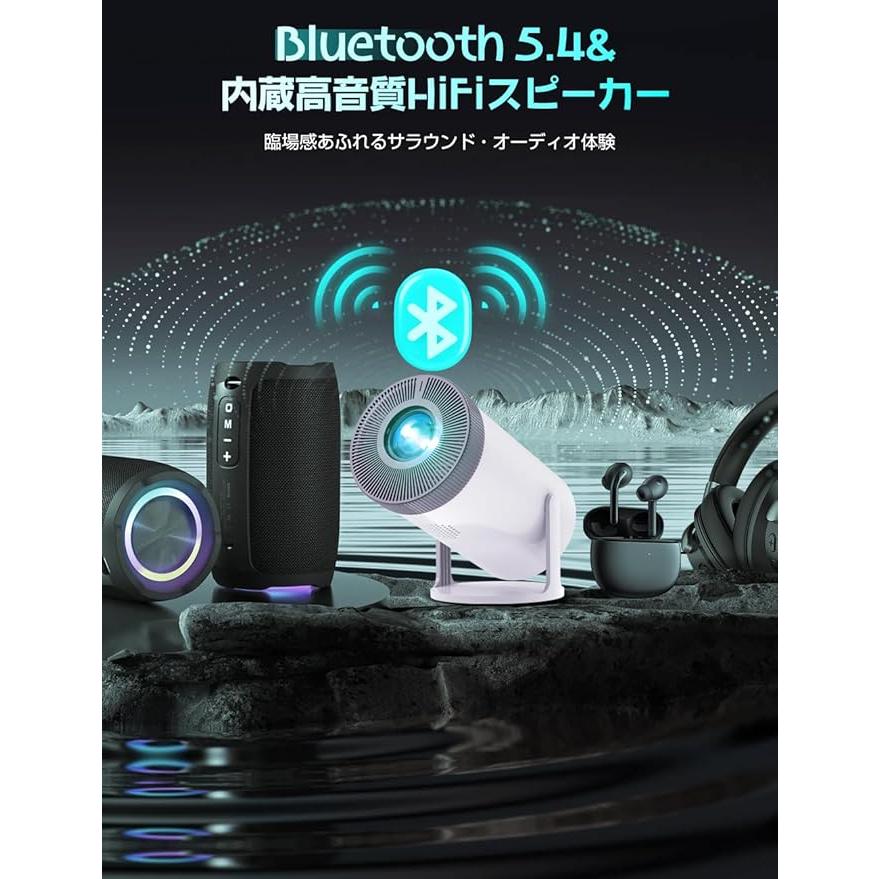 20000LM・270°回転 Alprojec プロジェクター 小型 4K対応 自動台形補正