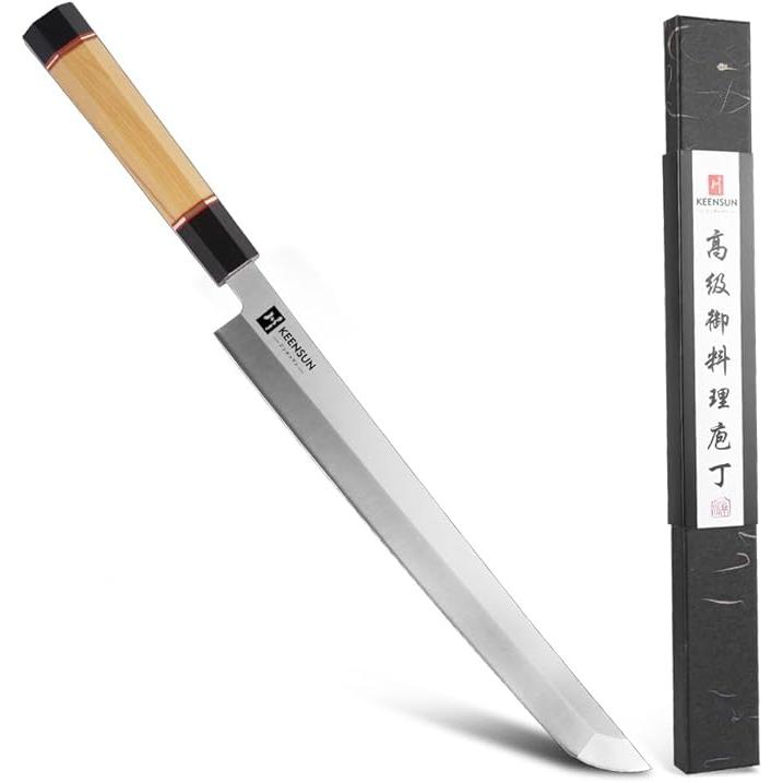 包丁 先丸包丁 刃渡り270mm AUS-8ステンレス鋼 刺身包丁 柳刃包丁 先丸 