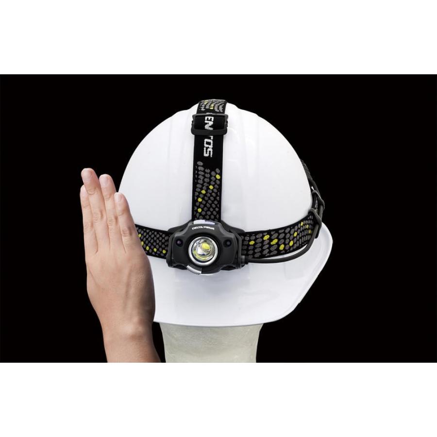 LED ヘッドライト USB充電式 明るさ670ルーメン/実用点灯4.5時間/後部認識灯 専用充電池または単3形電池3本 (別売り) 使用 デルタピーク DPX-518H_4