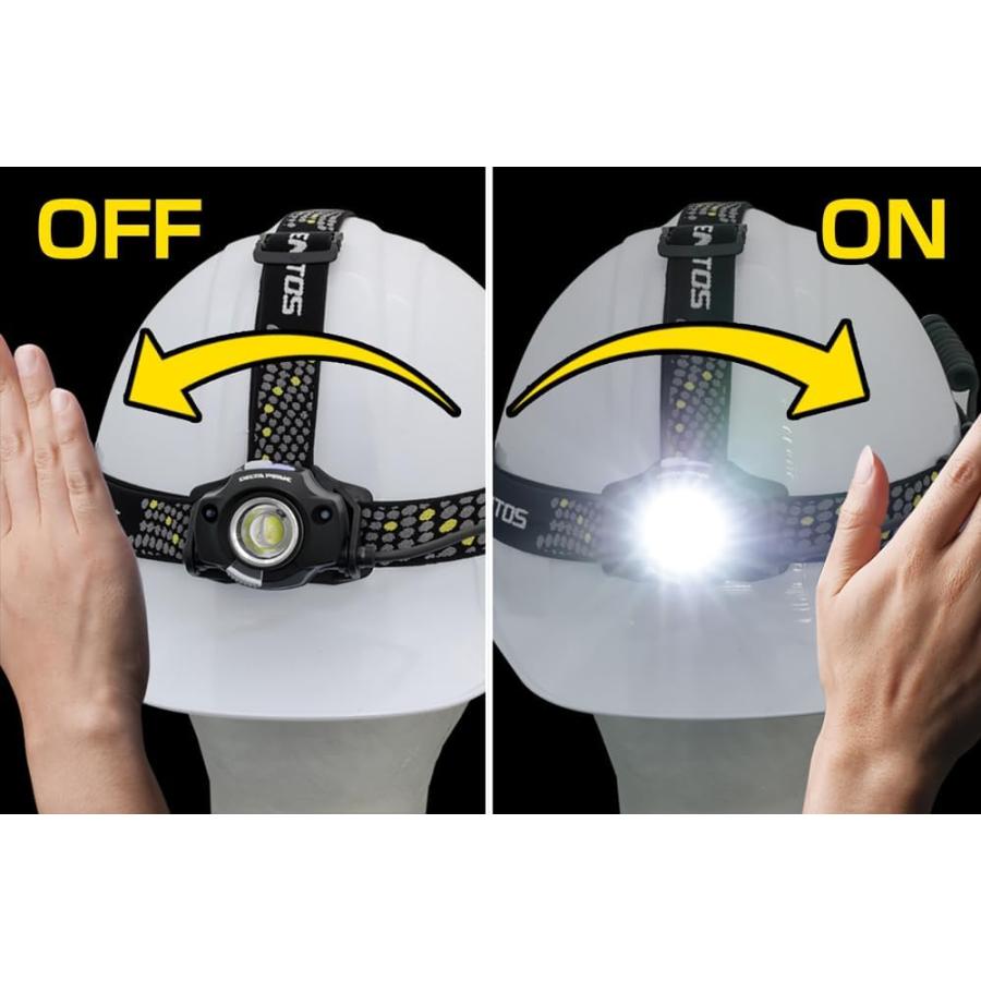 LED ヘッドライト USB充電式 明るさ670ルーメン/実用点灯4.5時間/後部認識灯 専用充電池または単3形電池3本 (別売り) 使用 デルタピーク DPX-518H_6