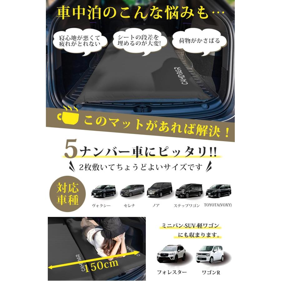 キャンプ マット エアーマット 厚手 10cm/8cm 30秒自動膨張 超広幅75cm