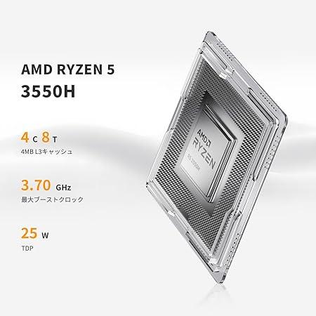 N150より速い ミニPC 3550H 4コア8スレッド 最大3.7GHz 8GB DDR4 RAM 256GB SSD 一体型PC WiFi 5/BT 5.0/2*RJ45 LAN 1000M/3*USB3.2/USB-C/DP/HDMI_2