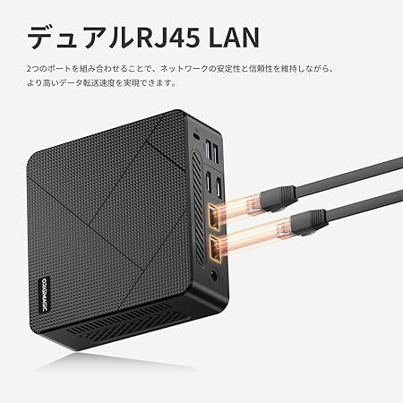 N150より速い ミニPC 3550H 4コア8スレッド 最大3.7GHz 8GB DDR4 RAM 256GB SSD 一体型PC WiFi 5/BT 5.0/2*RJ45 LAN 1000M/3*USB3.2/USB-C/DP/HDMI_3