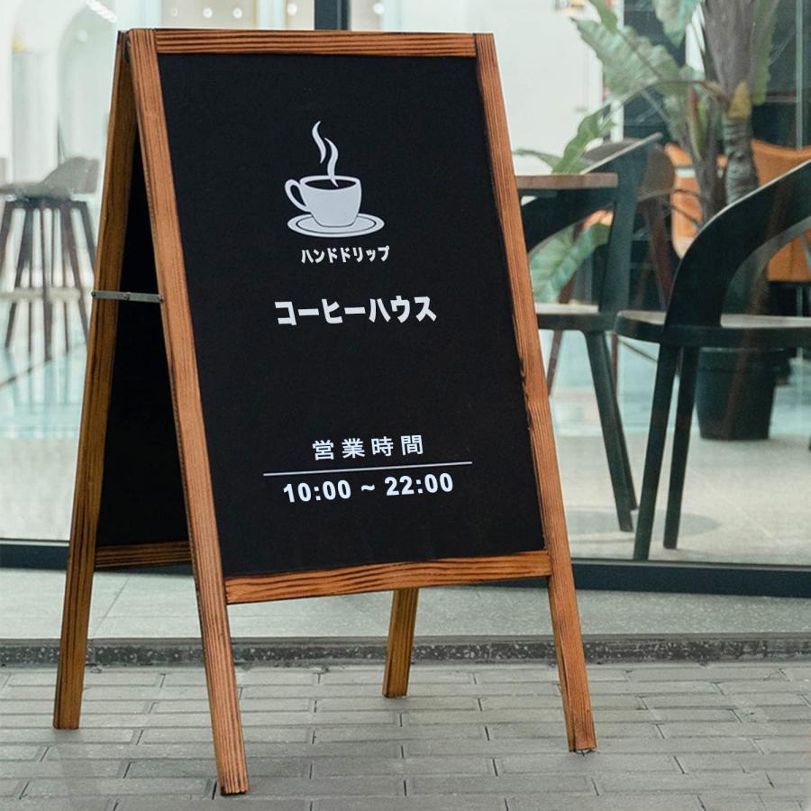 看板ブラックボード A型立て看板 黒板 お店の看板 案内板 ウッドボード