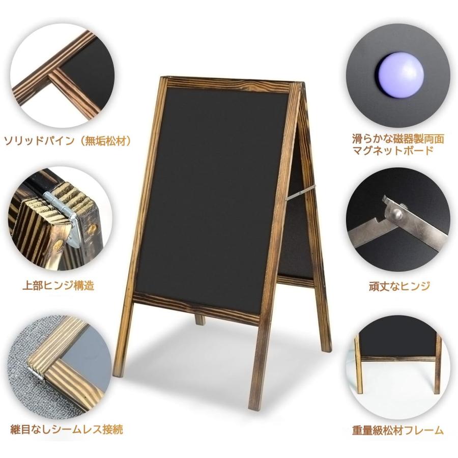 看板ブラックボード A型立て看板 黒板 お店の看板 案内板 ウッドボード