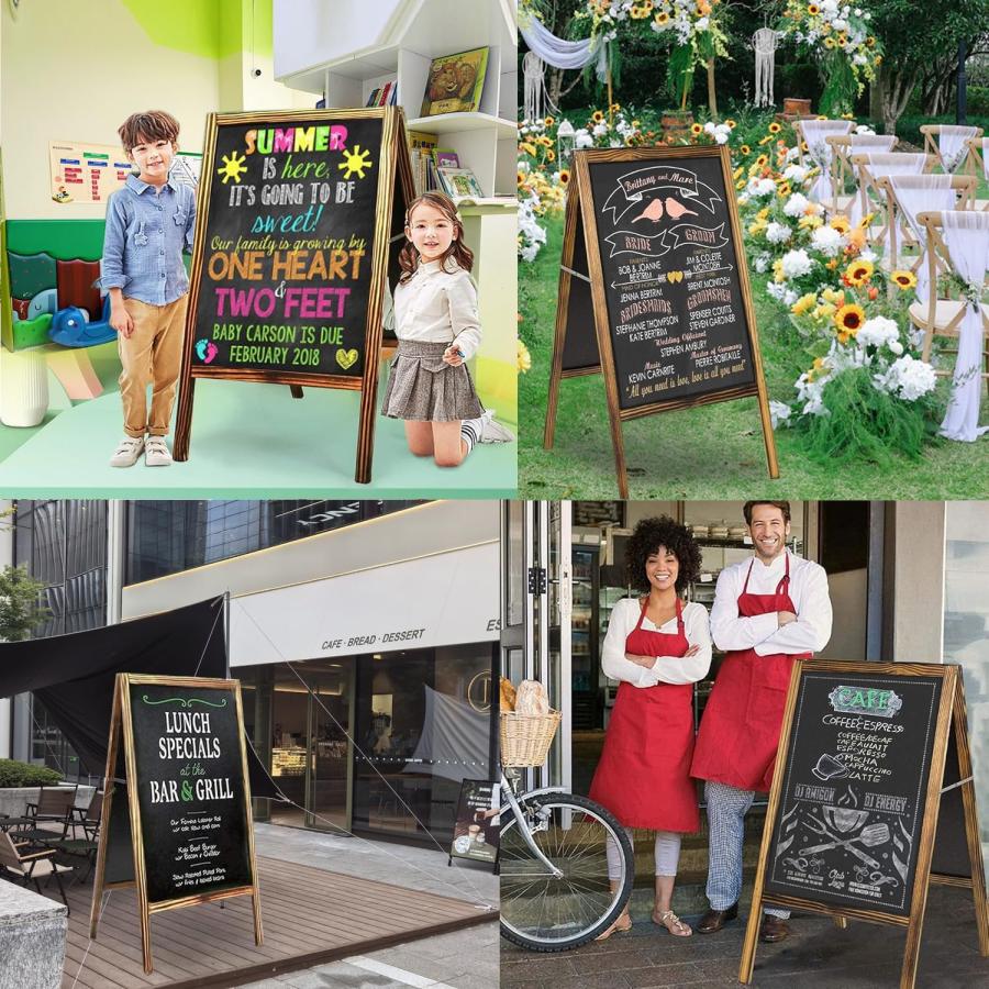 看板ブラックボード A型立て看板 黒板 お店の看板 案内板 ウッドボード