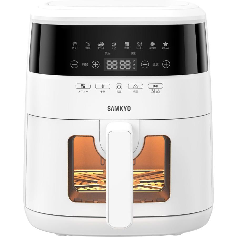 ノンフライヤー 4.2L 可視窓 大容量 1-4人用 エアフライヤー