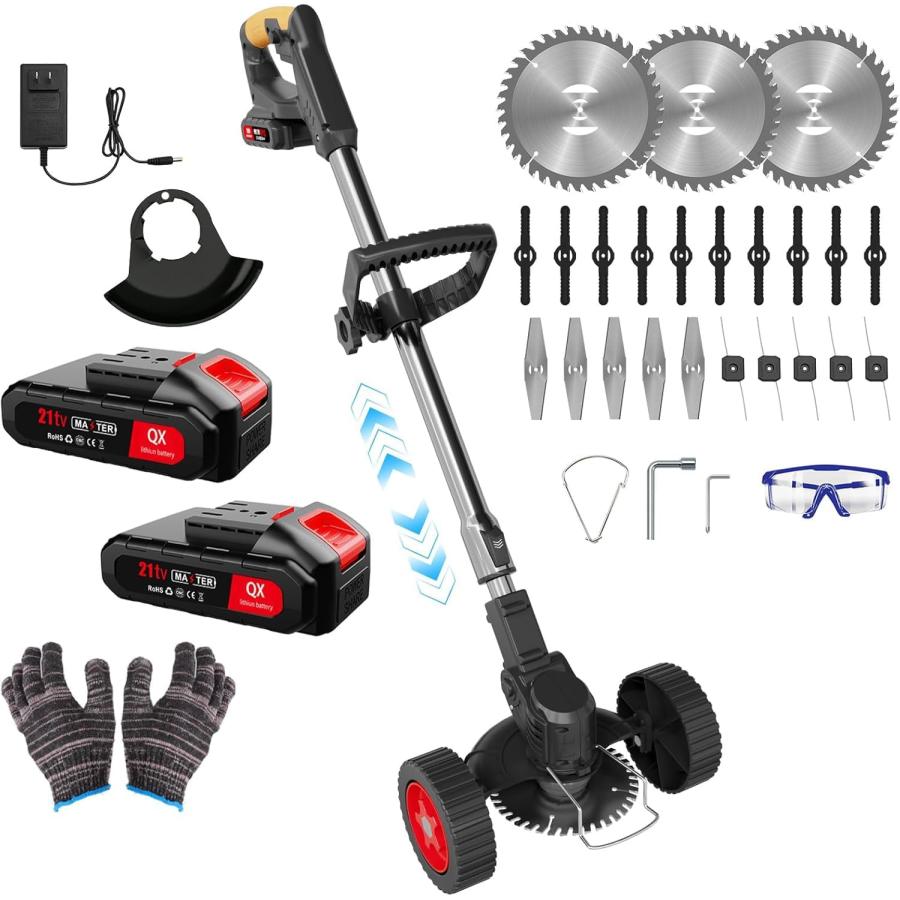 草刈機 電動 バッテリー式 1880W高出力 2000mAh×2 大容量 Amazon.co.jp: 草刈り機 充電式草刈り機 1880W高功率 2000mAh*2