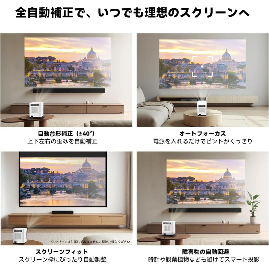 プロジェクター 1080PフルHD 220ANSIルーメン高輝度 Wi-Fi6搭載