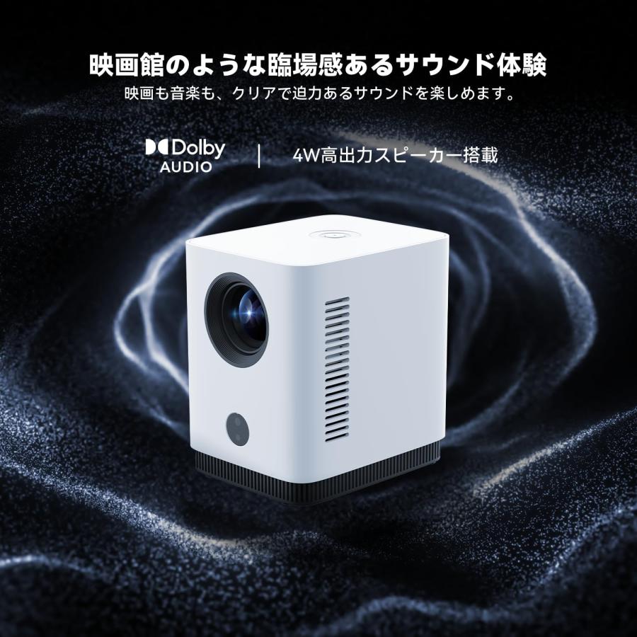 プロジェクター 1080PフルHD 220ANSIルーメン高輝度 Wi-Fi6搭載・Dolby