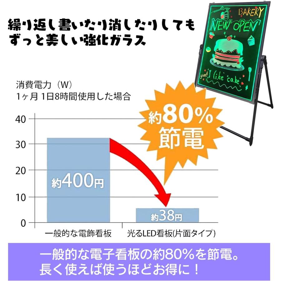 led看板 光る看板 電飾看板 電光掲示板 led立て 手書き 光る看板屋外 8